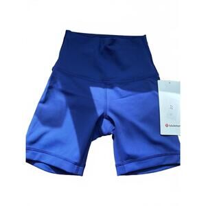 NWT Lululemon Wunder Train HR Shorts 8in size 0 in Deep Sea Blue